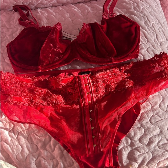 Victoria's Secret Other - Red Lace Lingerie Set